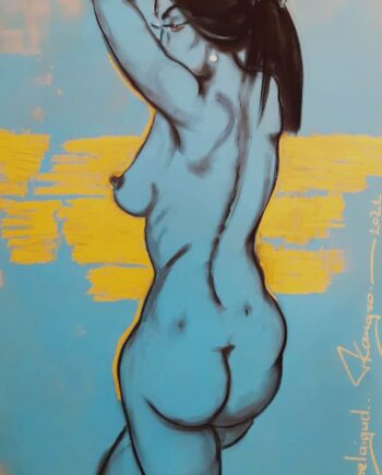 Tauno Kangro,nude, woman, akt, naine ,pastellmaal,pastel painting, estonian artist ,Osta taunokangro.com kunstipoest internetis.