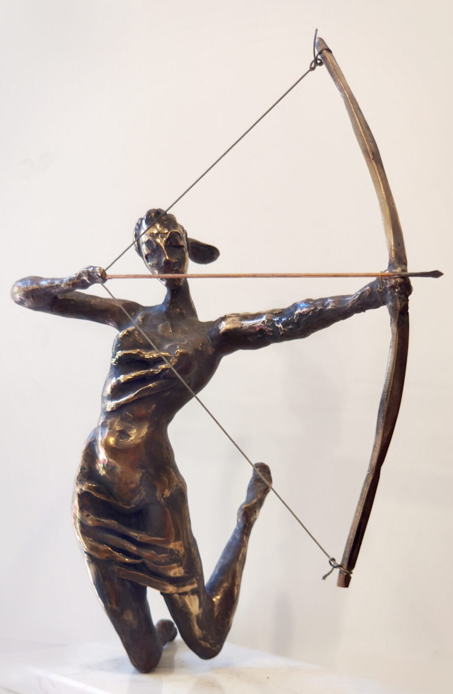 taunokangro, woman, bow, estonisnsculpture, woman, arrows, pose, nude