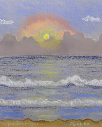 mexxico, seascape, blue, sea, estonianartist, taunokangro, pastel, natureart, landscapes