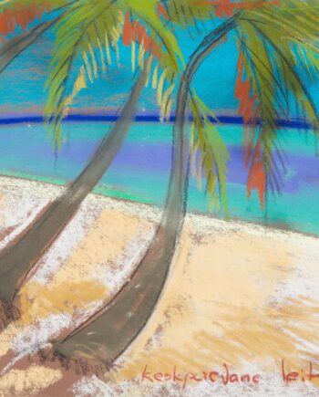 Maledives, seascape, blue, sea, estonianartist, taunokangro, pastel, natureart, landscapes