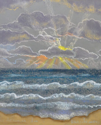 mexxico, seascape, blue, sea, estonianartist, taunokangro, pastel, natureart, landscapes