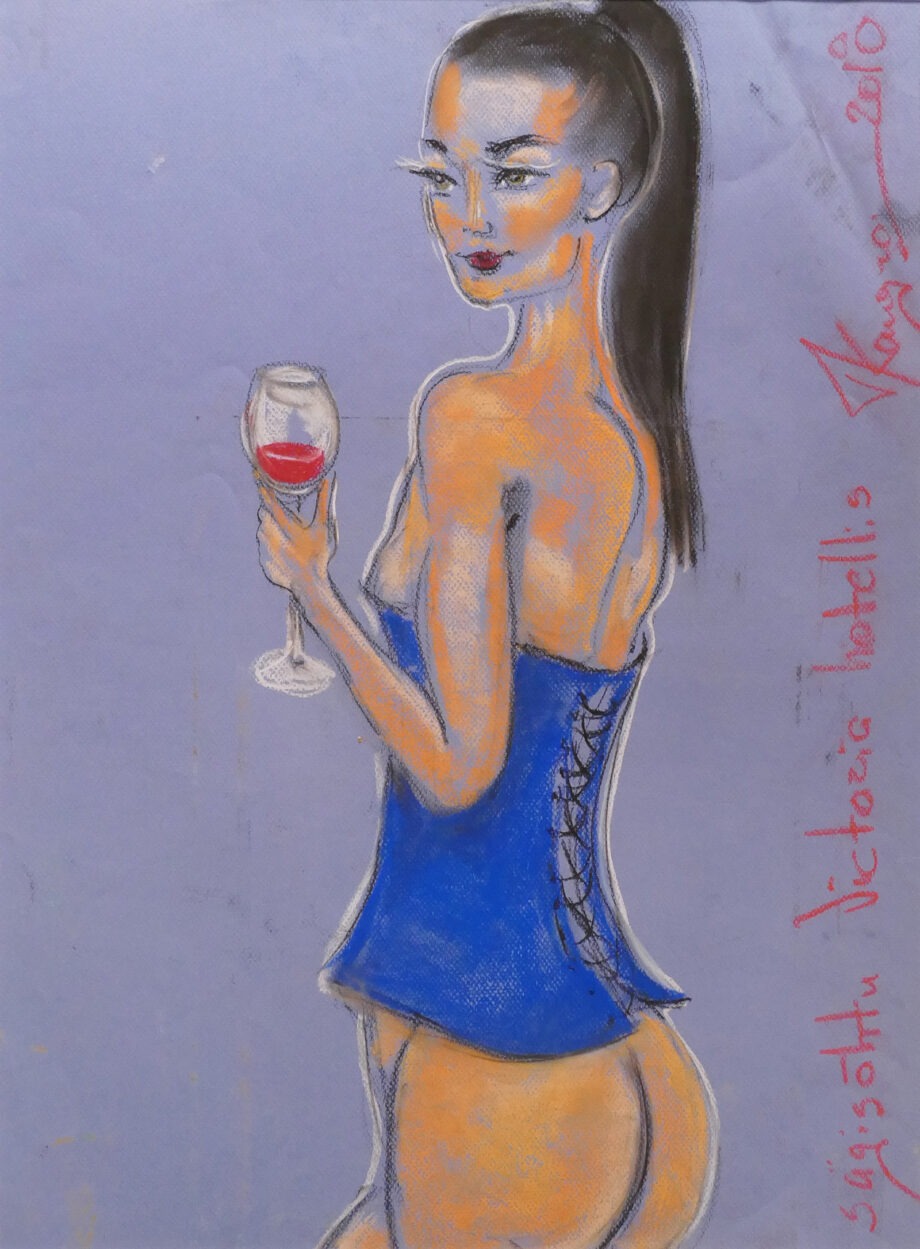 Tauno Kangro pastellmaal, akt naine , woman,nude,pastel painting , Osta taunokangro.com kunstipoest internetis.