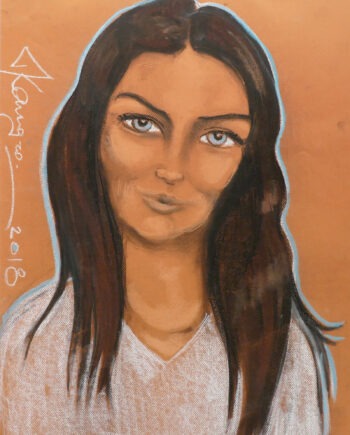 Tauno Kangro pastellmaal, naine ,woman,pastel painting , Osta taunokangro.com kunstipoest internetis.